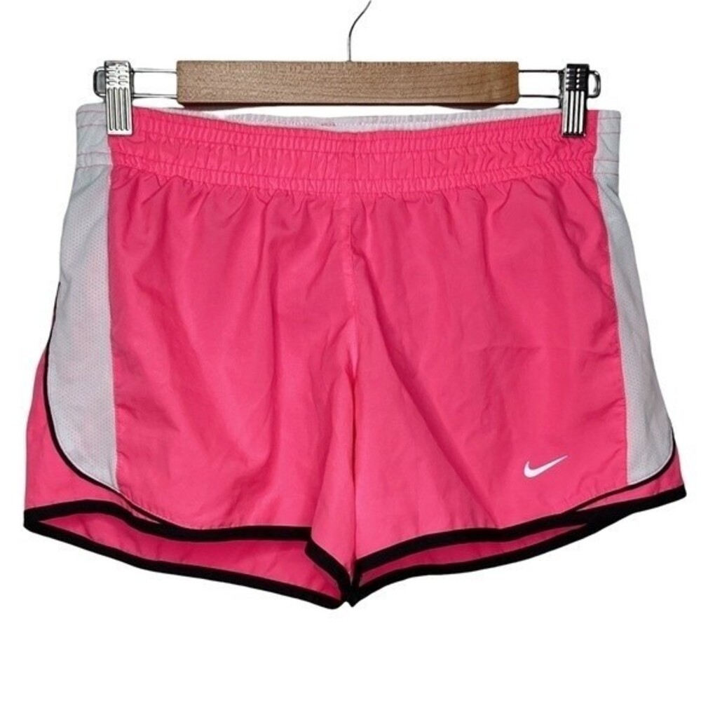 Nike Air Running Shorts sz S * pink & white Tempo Workout Gym Run Mesh Sides